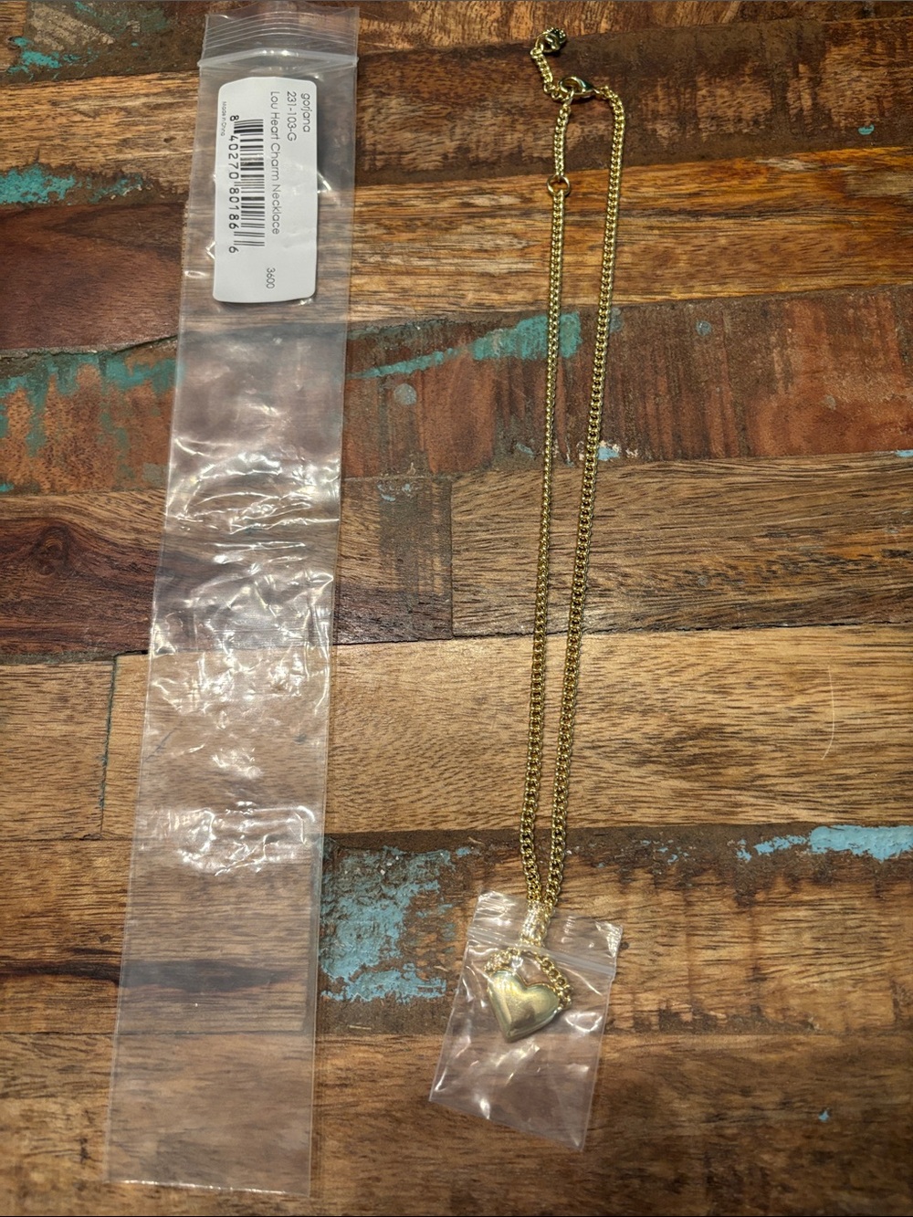 Brand New Gorjana Lou Heart Necklace 18K Gold MSRP $75
